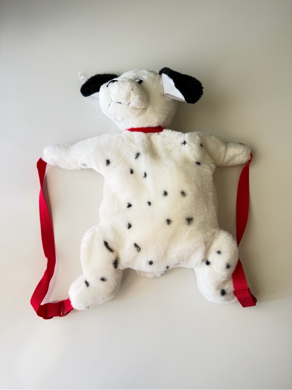 Vintage 101 Dalmatians Dalmatian Dog Plush Backpack red straps spots